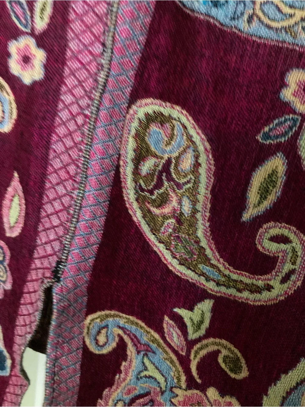 Paisley & Floral Hooded Shawl Wrap - Multicolor Pashmina